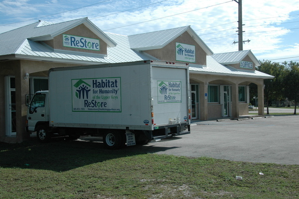 truck in front of store